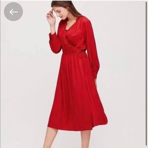 UNIQLO Rayon Long Sleeve Wrap Dress